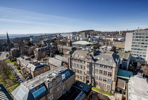 view looking over the campus