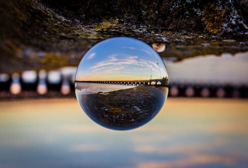 bridge at sunset