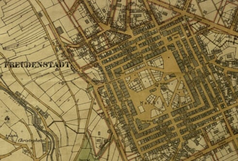Map showing Freudenstadt