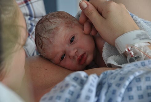a newborn baby