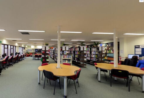 The library at Kirkcaldy campus