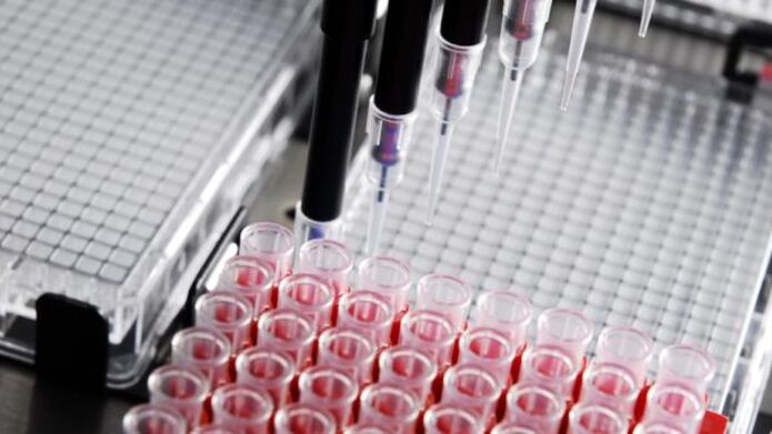 crate of test tubes