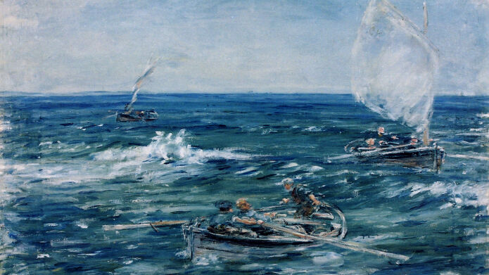 Someone rowing