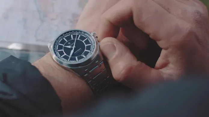 Close up of Philipp's Wayfarer watch
