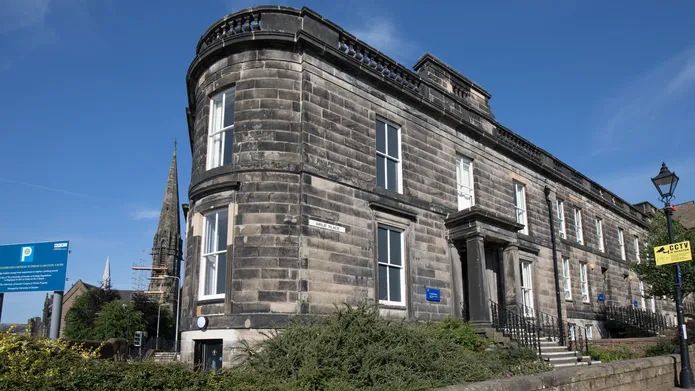 a corner building