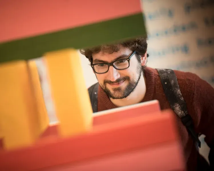 Student studying