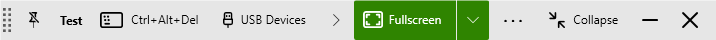 Screengrab showing the myDesktop toolbar. On the far right is the X icon to close it. 