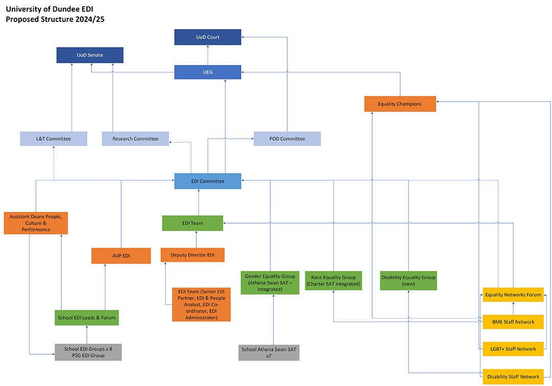 Graph shows proposed EDI structure 2024/25